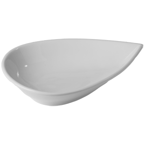 Салатник «Бистро» капля фарфор 300мл D=200,H=46,L=200,B=120мм белый