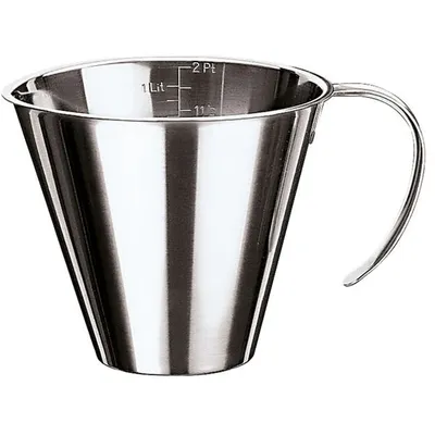 Стакан мерный с ручкой сталь нерж. 0,5л D=11,5,H=11см серебрист.