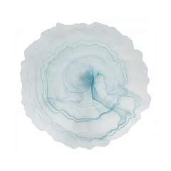 Тарелка-блюдо, матовая стекло D=33,H=2см голуб.