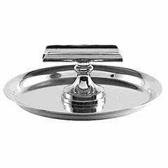 Cigar ashtray stainless steel D=136,H=44,L=136,B=136mm metal.