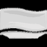 Блюдо «Кунстверк» прямоугольное волна фарфор ,H=3,L=31,B=13см белый