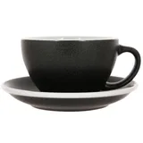 Кофейная пара «Эгг» фарфор 300мл D=110/155,H=65,L=135мм антрацит