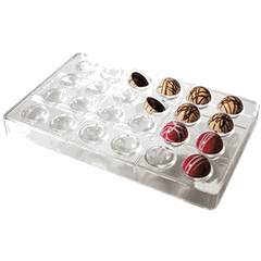 Форма для шоколада «Полусфера» [24 ячейки] на листе 275*175мм поликарбонат D=3см