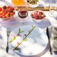 Тарелка «Эволюшнс Уайт» мелкая стекло D=25см белый, изображение 4