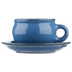 Пара чайная «Синий крафт» керамика 250мл D=9,H=6см голуб.