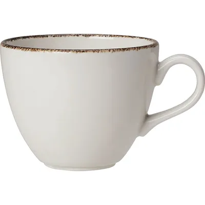 Чашка чайная «Браун Дэппл» фарфор 228мл D=9см белый,коричнев., Цвет второй: Коричневый, Объем по данным поставщика (мл): 228