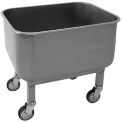 Trolley for collecting garbage in the kitchen with a drain tap  stainless steel  90 l , H=60, L=60, B=50cm  black