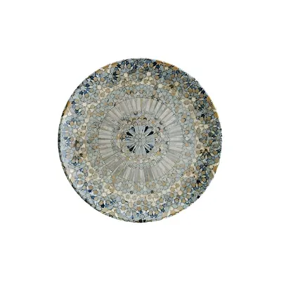 Тарелка «Мозаик» мелкая фарфор D=21см разноцветн.