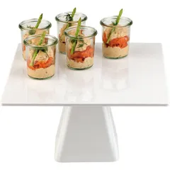 Подставка для торта пластик ,H=16,L=31,B=31см белый, изображение 3