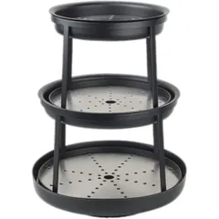 3-tier shelf for seafood “Seafood Stands”  stainless steel , L=31, B=39.4 cm  black