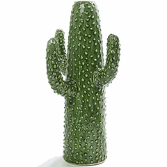 Decorative cactus L ceramics ,H=39.5,L=24,B=22.5cm green.