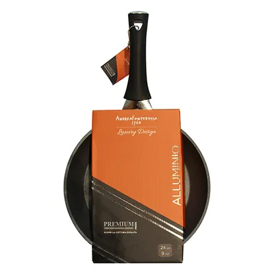 Сковорода «Лакшери Дизайн» алюмин. D=24см серый,черный, изображение 5