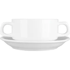 Бульонная пара «Кунстверк» фарфор 300мл D=105,H=60мм белый, изображение 2