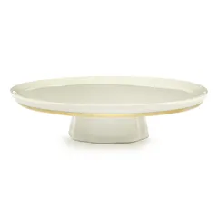 Stand for cake “Desirie”  porcelain  D=18, H=5cm  white, gold