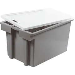 Food container with lid  polyprop. 62l ,H=38,L=67,B=46cm gray