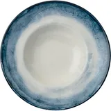 Тарелка для пасты «Шейд» фарфор D=27см белый,синий