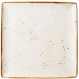 Блюдо «Крафт Вайт» квадратное фарфор ,H=18,L=270,B=270мм белый,коричнев.