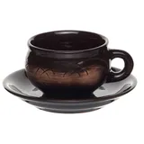 Чайная пара «Старина» керамика 250мл D=9/15,H=6см коричнев.