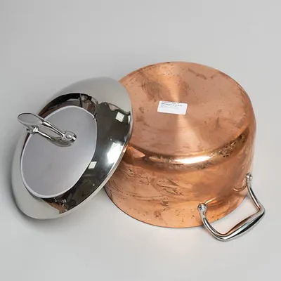 Кастрюля с крышкой 3-х слойная медь сталь нерж.,алюмин. 6л D=24,H=13,5см арт. 04012943, изображение 6