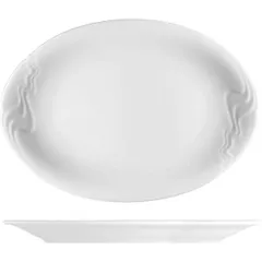 Dish “Melody” oval  porcelain ,H=35,L=280,B=200mm white