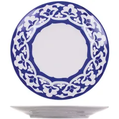 Plate “Idyll-East” small  porcelain  D=17cm  white, blue