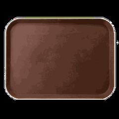 Rubberized rectangular tray “Prootel”  fiberglass , L=51, B=38cm  brown.