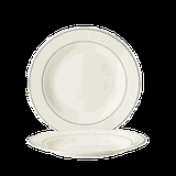 Тарелка «Рисепшн» стекло D=21см слон.кость,серый