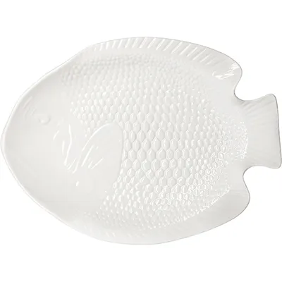 Блюдо «Кунстверк» рыба фарфор ,H=3,L=31,B=23см белый, Длина (мм): 310, Ширина (мм): 230