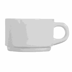 Чашка чайная «Эмпайлэбл» стекло 250мл D=9,H=6см белый