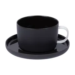 Блюдце «Вейв» фарфор D=14/8см черный, изображение 3