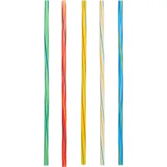 Трубочки «Спираль» без сгиба[500шт] полипроп. D=8,L=240мм разноцветн.