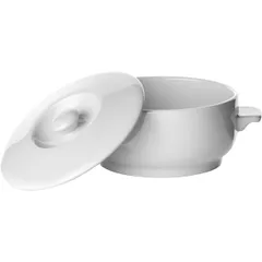 Чашка бульонная «Симплисити Вайт» с крышкой фарфор 450мл D=12,H=6,L=17см белый, изображение 3