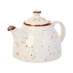 Чайник заварочный «Париж» фарфор 0,6л D=70/125,H=120мм белый,коричнев., изображение 2
