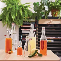 Бутылка для масла и уксуса «Мореска» с пробкой стекло,металл 1,06л D=85,H=315мм прозр.,металлич., изображение 4