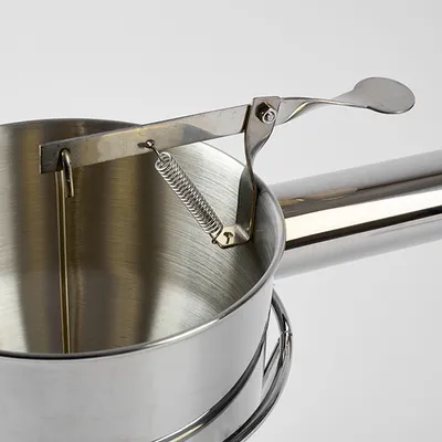 Воронка -дозатор кондит. с клапаном на подставке сталь нерж. D=13,5см металлич., изображение 4