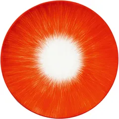 Тарелка «Де» №5 фарфор D=14см кремов.,красный