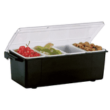 Контейнер для продуктов для фруктов 4 отделения пластик ,H=90,L=495,B=156мм черный
