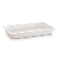 Gastronorm container (1/2)  plastic , H=10, L=32.5, B=26.5 cm  white