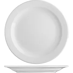 Plate “Prague” small  porcelain  D=240, H=27mm  white