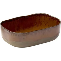 Dish “Mercy” deep No. 6  sandstone , H=45, L=145, B=105mm  brown.