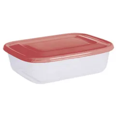 Container for products with a lid for the microwave  polyprop.  3.4 l , H=85, L=290, B=190mm  transparent, burgundy