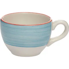 Coffee cup “Rio Blue”  porcelain  85 ml  D=65, H=50, L=85 mm  white, blue