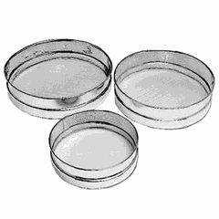 Flour sieve, cell size 0.23 mm [3 pcs]  stainless steel , H = 6 cm  metal.