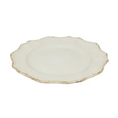 Тарелка «Мотив. Солнце» плоская керамика D=215,H=20мм белый,кремов., изображение 2