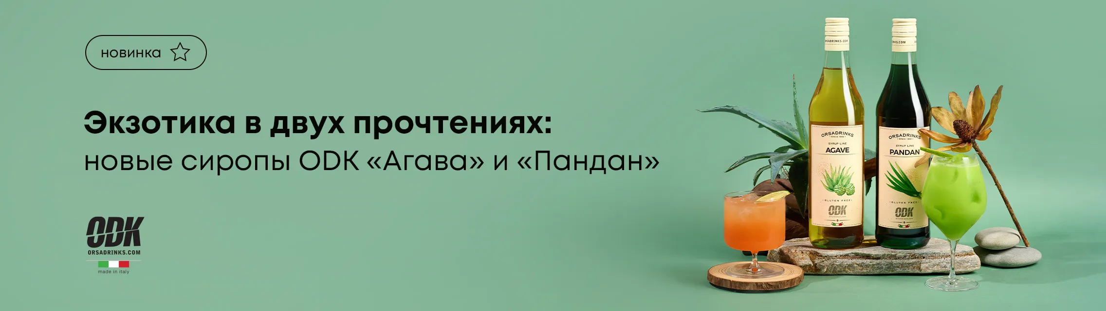 Экзотика в двух прочтениях: новые сиропы ODK «Агава» и «Пандан»