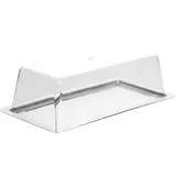 Поднос фуршетный для сыра с крышкой полистирол,сталь нерж. ,H=10,L=33,B=16см прозр.