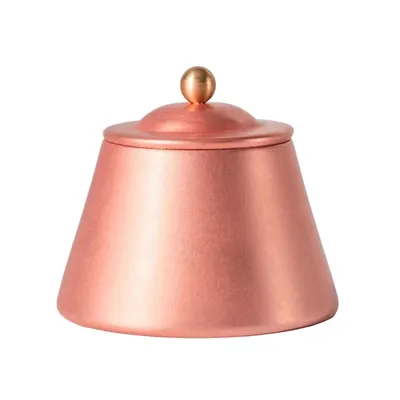 Сахарница «Купер» с крышкой, с лужением внутри медь 250мл D=60,H=85мм роз. золото