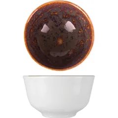 Сахарница «Везувиус Амбер» фарфор 228мл D=100,H=55мм амбер, изображение 2