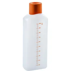 Measuring bottle for syrup with lid  plastic  1 l , H=275, L=100, B=56mm  matte