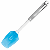 Ложка кухонная сталь нерж.,силикон ,L=29,5см металлич.,синий